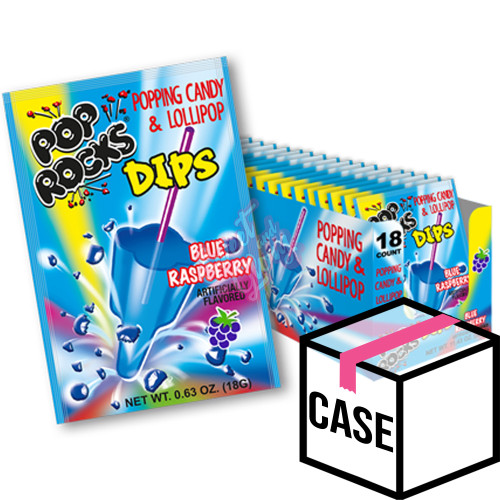 Pop Rocks Dips Blue Raspberry 18g - Case