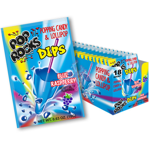 Pop Rocks Dips Blue Raspberry 18g - 18ct