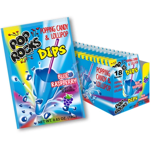 Pop Rocks Dips Blue Raspberry 18g - 18ct