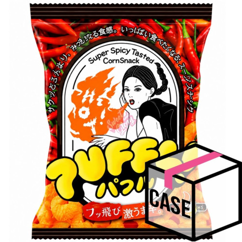 Puffl Spicy Corn Snack (Japan) 40g - Case