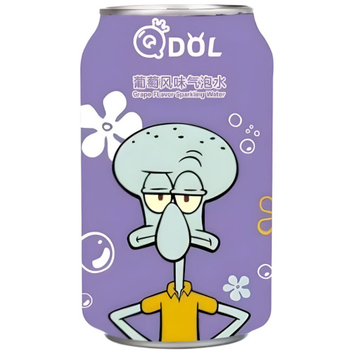 Qdol SpongeBob Grape Sparkling Water 330ml - Case