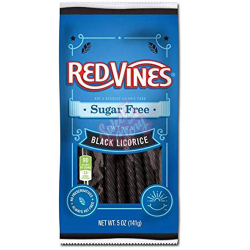 Redvines Sugar Free Black Licorice Twists 141g - 12ct
