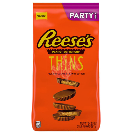 Reese's Peanut Butter Thins Party Bag 681g - 1ct