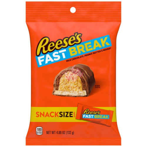 Reese's Fast Break Snack Size Peg Bag 133g - Case