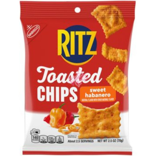 Ritz Toasted Chips Sweet Habanero 70g - 12ct
