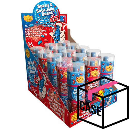 Spray and Sour Jelly Beans Splitz 37g - Case