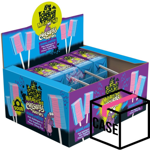 Chewbies Duo Pops Sour Bubbleberry 10g - Case