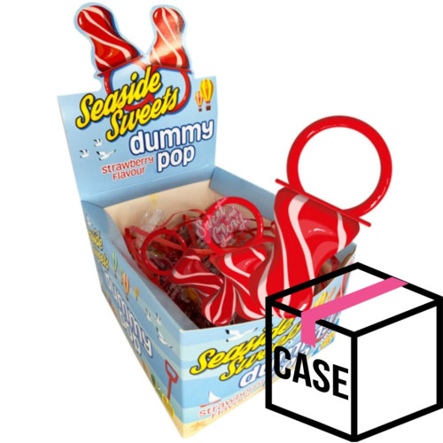 Seaside Dummy Pops Strawberry 65g - Case