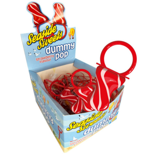Seaside Dummy Pops Strawberry 65g - 24ct