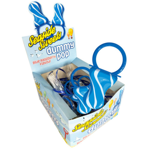 Seaside Dummy Pops Blue Raspberry 65g - 24ct
