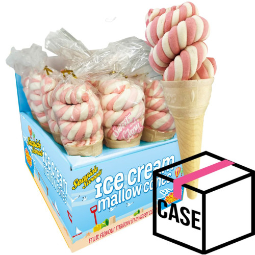 Seaside Ice Cream Mallow Cone 40g - Case