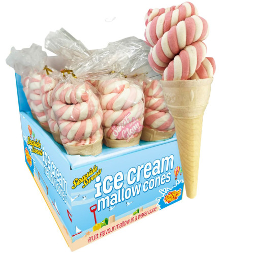 Seaside Ice Cream Mallow Cone 40g - 12ct