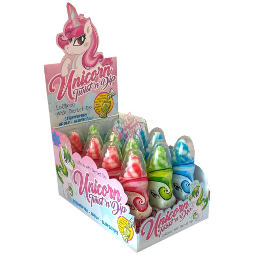 Candy Castle Crew Unicorn Twist and Dip 50g - 12ct