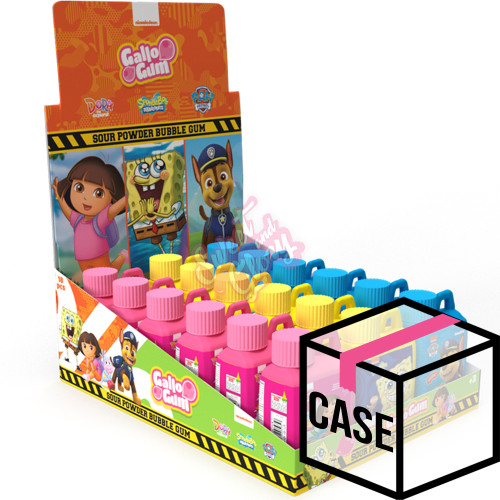 Nickelodeon Sour Powder Bubble Gum 50g - Case