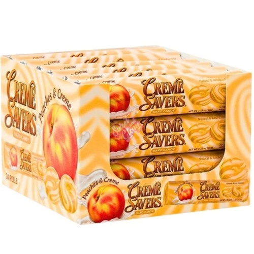 Creme Savers Rolls Peaches & Creme 50g - 24ct