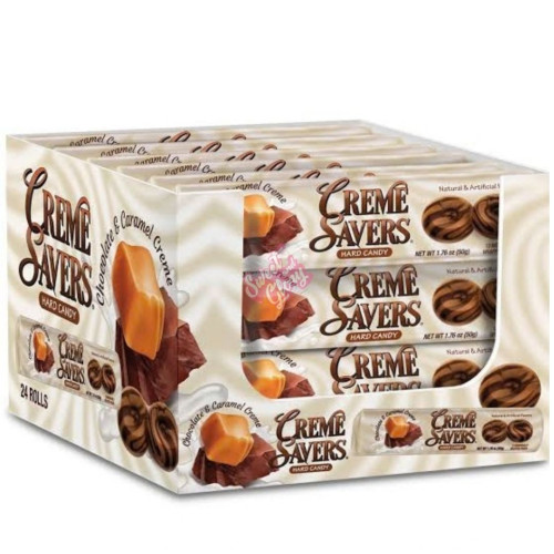 Creme Savers Rolls Choc & Caramel Creme 50g - 24ct