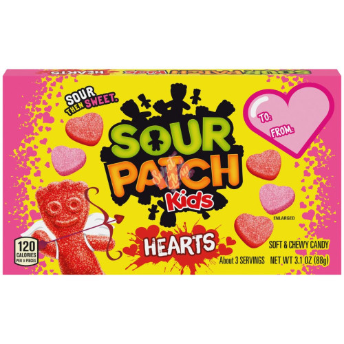 Sour Patch Kids Hearts Theatre Box 88g - 12ct