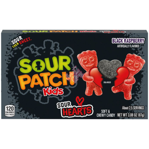Sour Patch Kids Sour Hearts Theatre Box 87g - 12ct