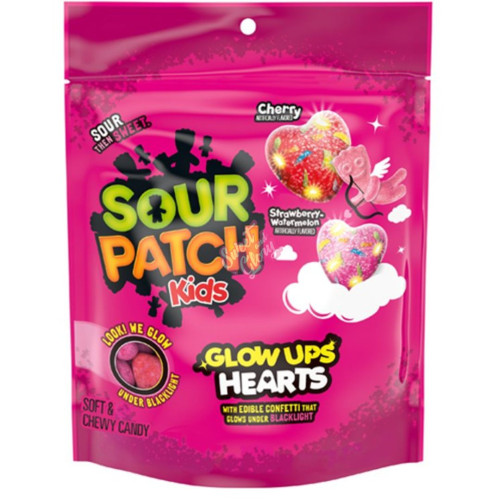 Sour Patch Kids Valentines Glow Ups Hearts 238g - 12ct