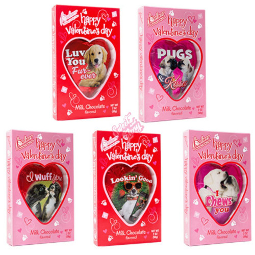Palmers Valentines Puppy Love Heart Chocolate 57g - 24ct