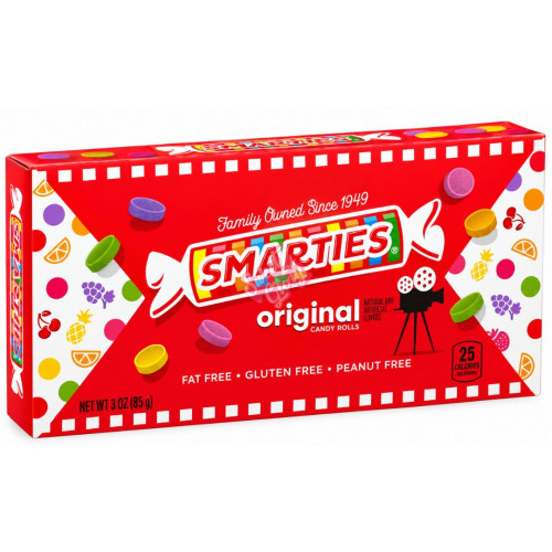Smarties Candy Rolls Theatre Box 85g - 12ct