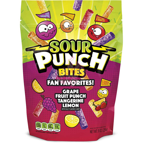 Sour Punch Fan Favorites Bites 255g - 12ct