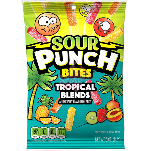 Sour Punch Bites Tropical Blends 142g - 12ct
