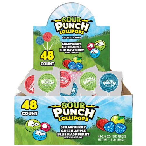Sour Punch Lollipops 17g - 48ct