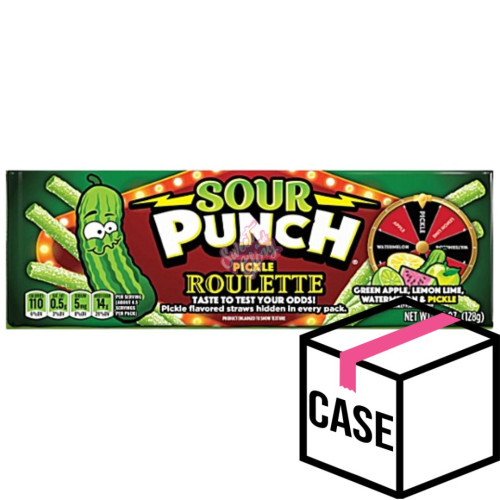 Sour Punch Bites Pickle Roulette Tray 128g - Case
