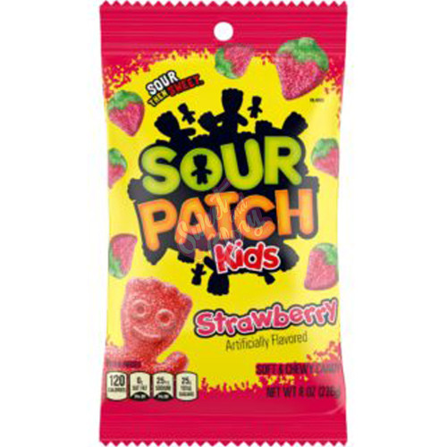 Sour Patch Kids Strawberry Peg Bag 226g - 12ct