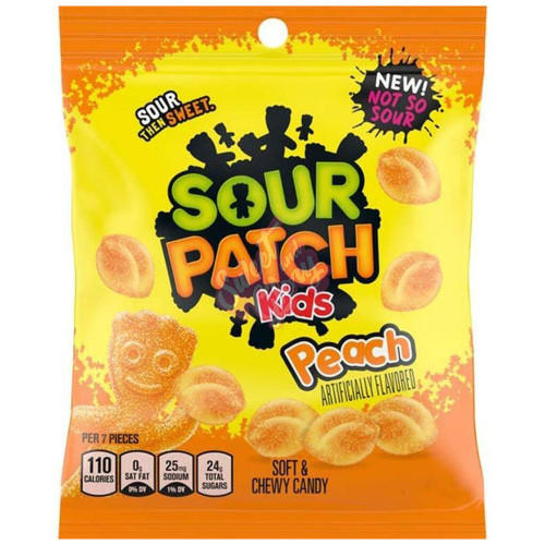 Sour Patch Kids Peach Peg Bag 229g - 12ct