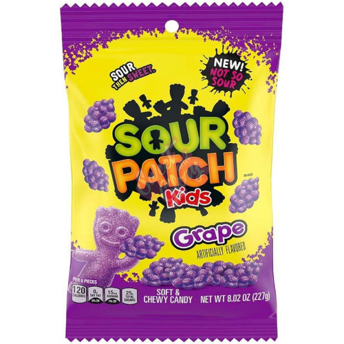 Sour Patch Kids Grape Peg Bag 227g - 12ct
