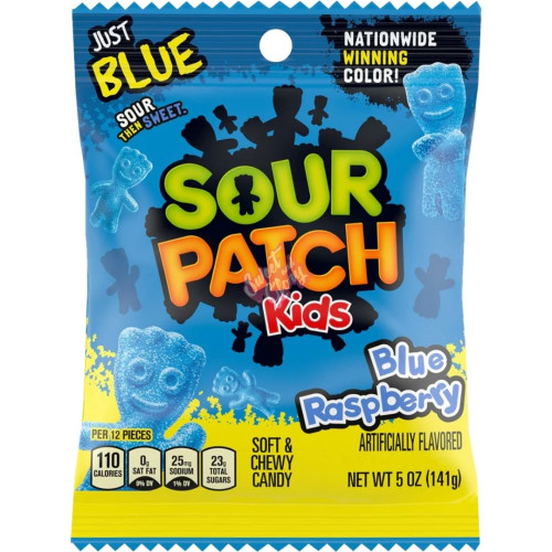 Sour Patch Kids Blue Raspberry Peg Bag 102g - 12ct