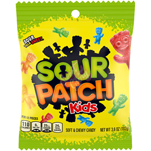 Sour Patch Kids Peg Bag 102g - 12ct
