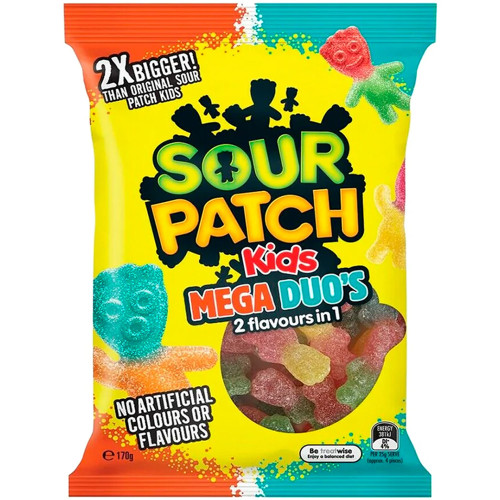 Sour Patch Kids Mega Duo 170g AUS- Case 12ct
