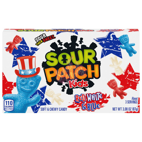 Sour Patch Kids Red White & Blue Theatre Box 87g - 12ct
