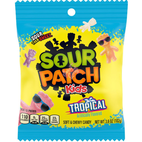 Sour Patch Kids Tropical 102g - 12ct