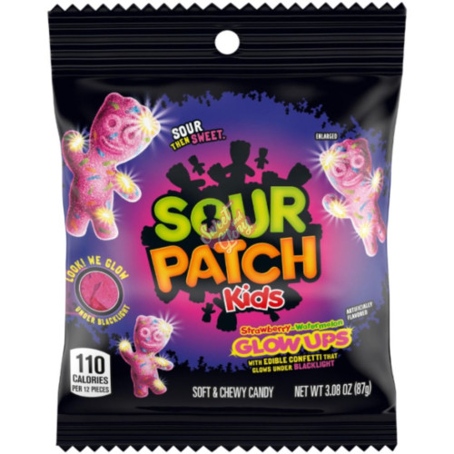 Sour Patch Kids Glow Ups 87g - 12ct