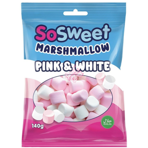 SoSweet Marshmallow Pink & White 140g - Case