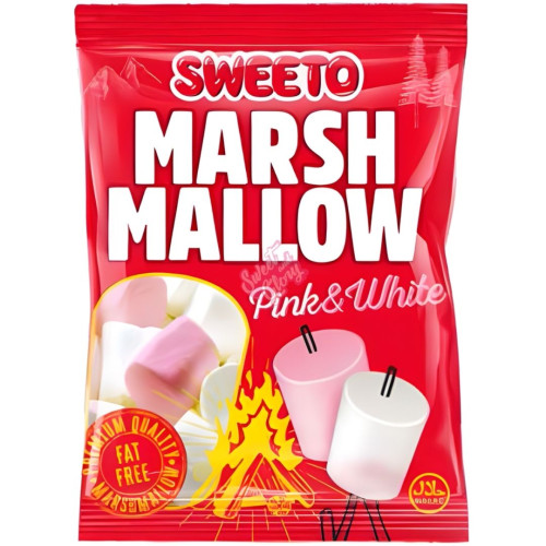 Sweeto Marshmallow Pink & White 140g - 12ct