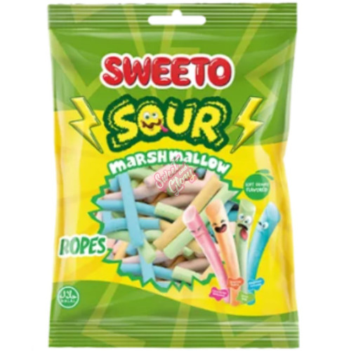 Sweeto Sour Marshmallow Ropes 100g - 12ct