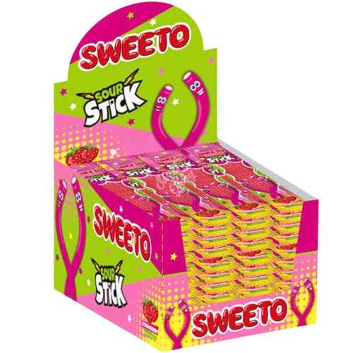 Sweeto Sour Sticks Strawberry 30g - 24ct