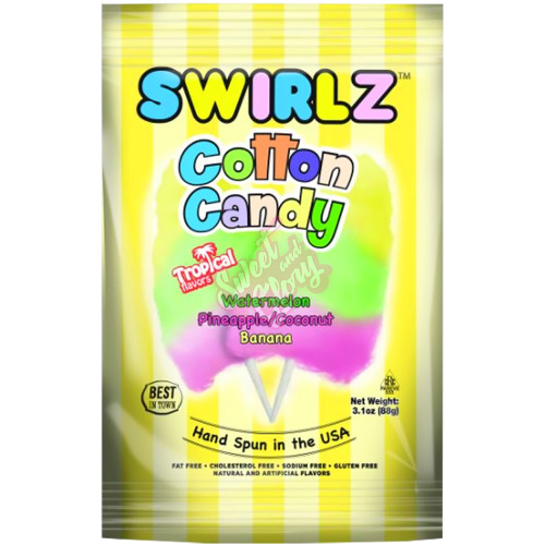 Swirlz Cotton Candy Tropical 88g - 12ct