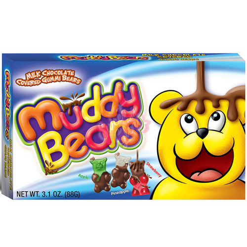 Muddy Bears Chocolate Gummi Bears 88g - 12ct