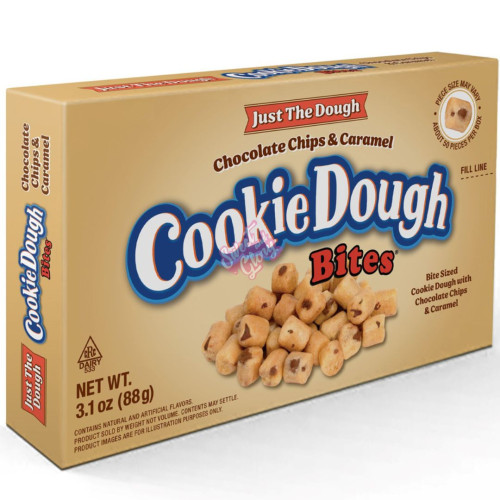 Cookie Dough Bites Just the Dough Choc Chip & Caramel 88g - Case