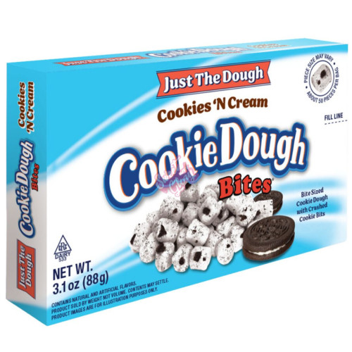 Cookie Dough Bites Just the Dough Cookies n Cream 88g - Case