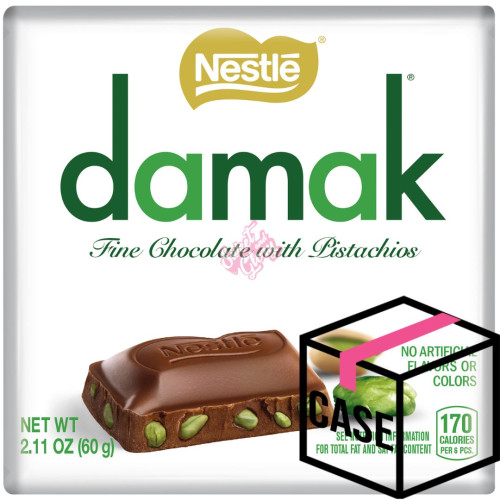 Nestle Damak Fine Chocolate with Pistachio 60g - Case
