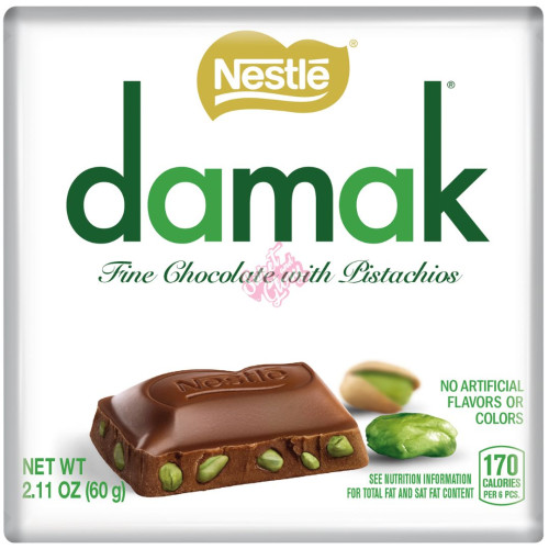 Nestle Damak Fine Chocolate with Pistachio 60g - 6ct