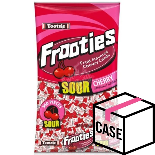 Tootsie Frooties Bag 360pc Sour Cherry 1100g - Case