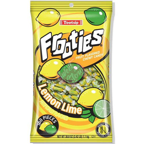 Tootsie Frooties Bag 360pc Lemon Lime 1100g - 1ct